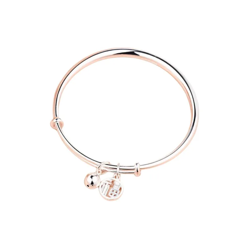 LIUXIN 999 Fine Silver Bangles Women's-1