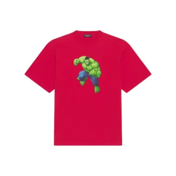 Balenciaga T Shirts Men Rose Red
