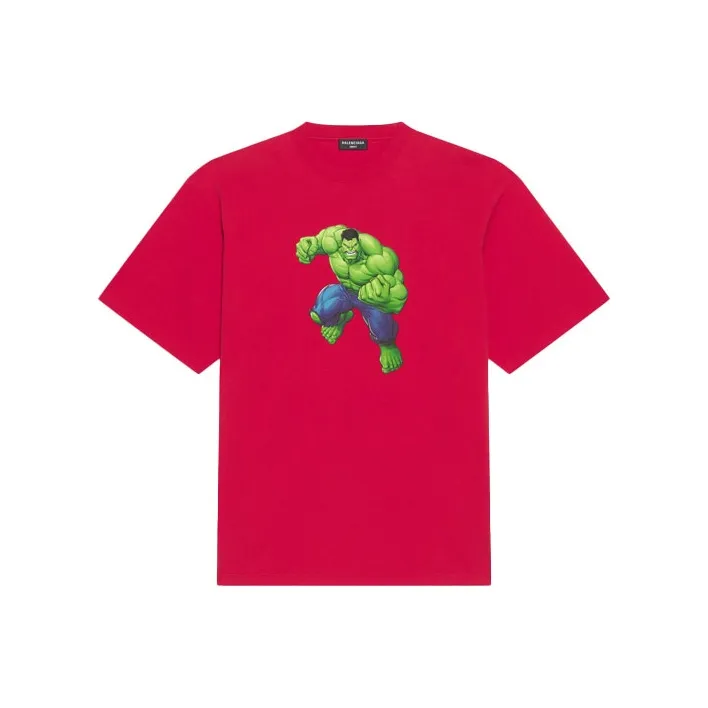 Balenciaga T Shirts Men Rose Red-0