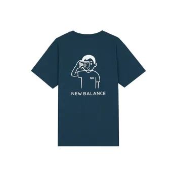 New Balance Noritake Collection Set in Sleeve T Shirt Unisex Navy Blue