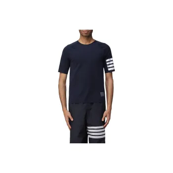 THOM BROWNE 4 Bar Striped Crewneck T Shirt