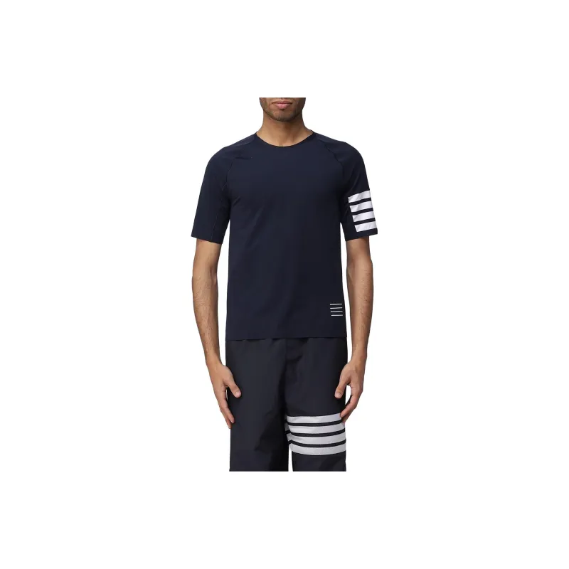 THOM BROWNE 4 Bar Striped Crewneck T Shirt-0