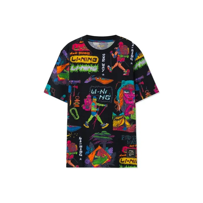 Chinatown Market X LINING Sports Fashion Collection T Shirts Men Black-0