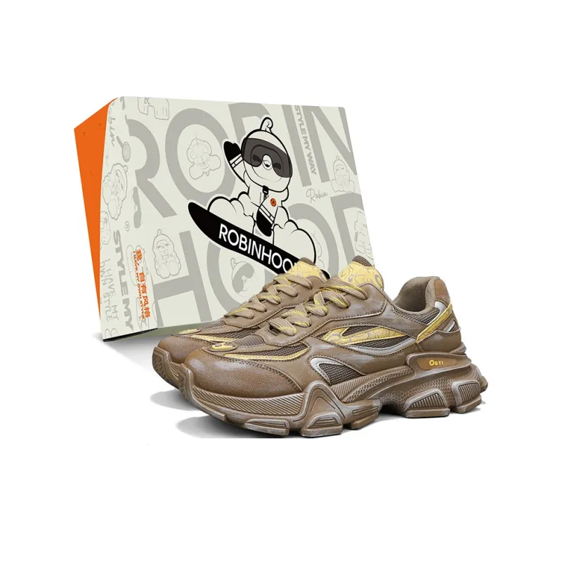 ROBINHOOD Cushioning, Slip Resistant, Abrasion Resistant Support Low Top Chunky Sneakers Men's Box-12