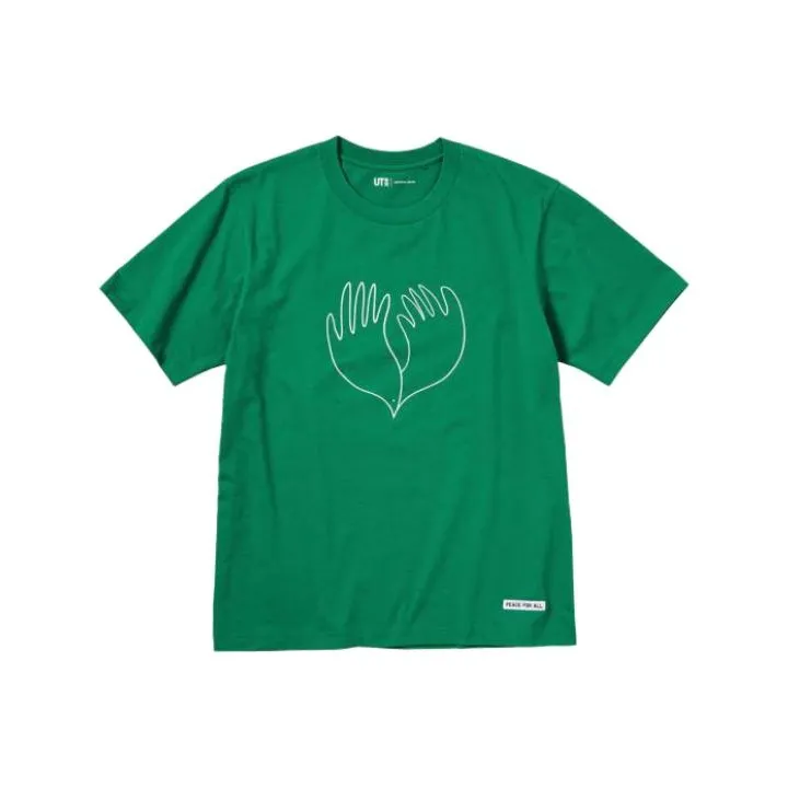 UNIQLO UNIQLO/UNIQLO Peace For All Series T Shirts Unisex Green-0