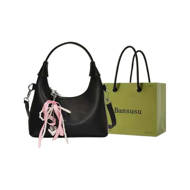 Bansusu PU Shoulder Bag Crossbody Bag Handbag Regular Women's White/Silver/Pink/Black-12