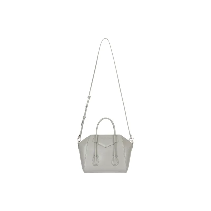Givenchy Antigona Lock Calfskin Shoulder Bag Crossbody Bag Handbag Mini Women's Light Gray-2