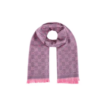 GUCCI Wool Knit Scarves Women's Pink