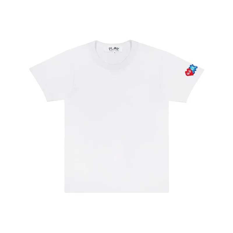 CDG Play Double Heart T Shirt-0
