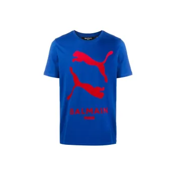Puma X BALMAIN T-Shirts Unisex Blue