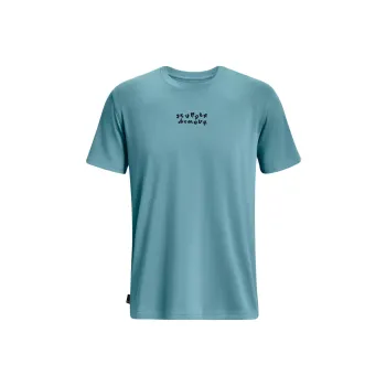 Under Armour T Shirts Men Serene Aqua Blue