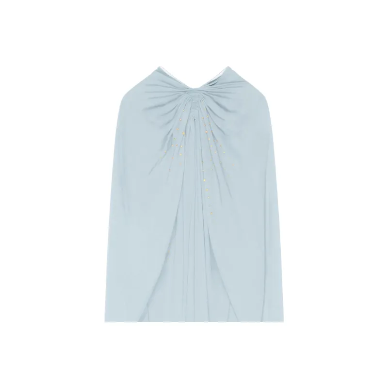 Givenchy Long Sleeved Dress Women's Light Blue-4
