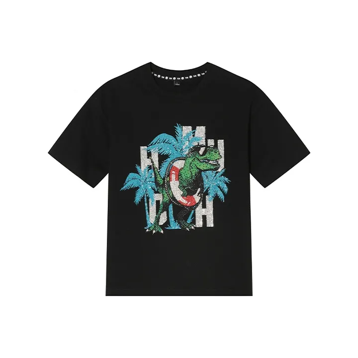 TCH T Shirts Unisex Black Base With Blue Logo-0