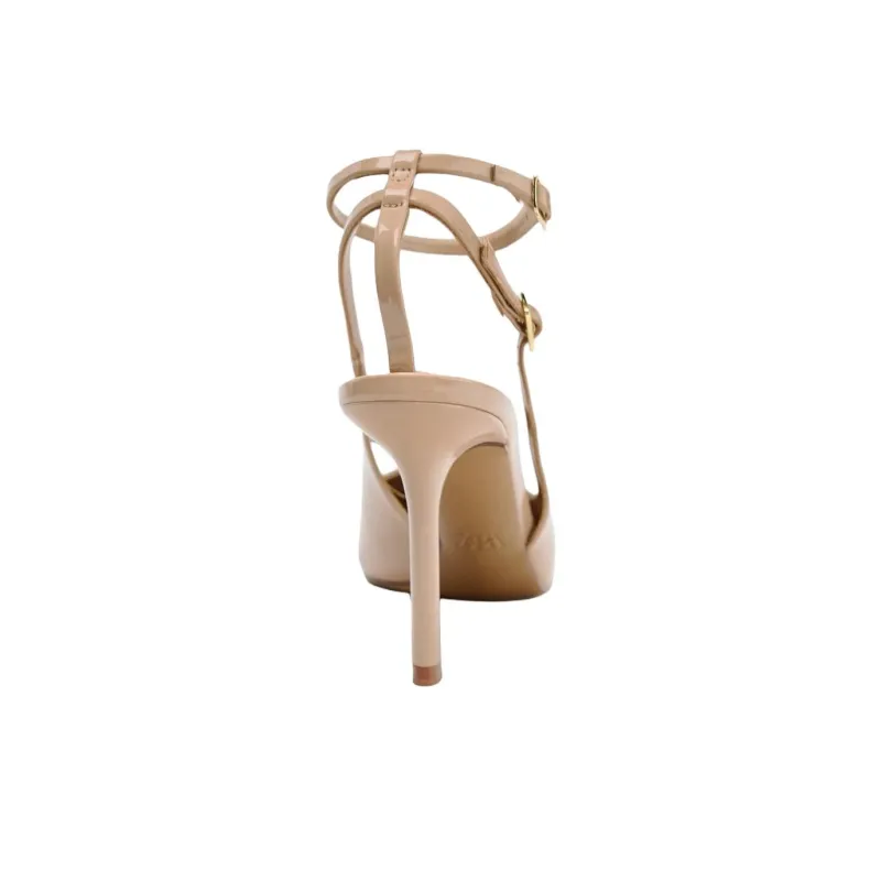 ZARA Slim Heel High Heels 10.5cm Women's Beige-4