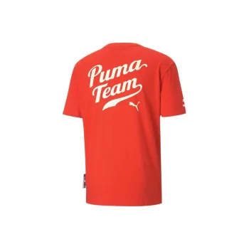 PUMA T Shirts Men Orange Red