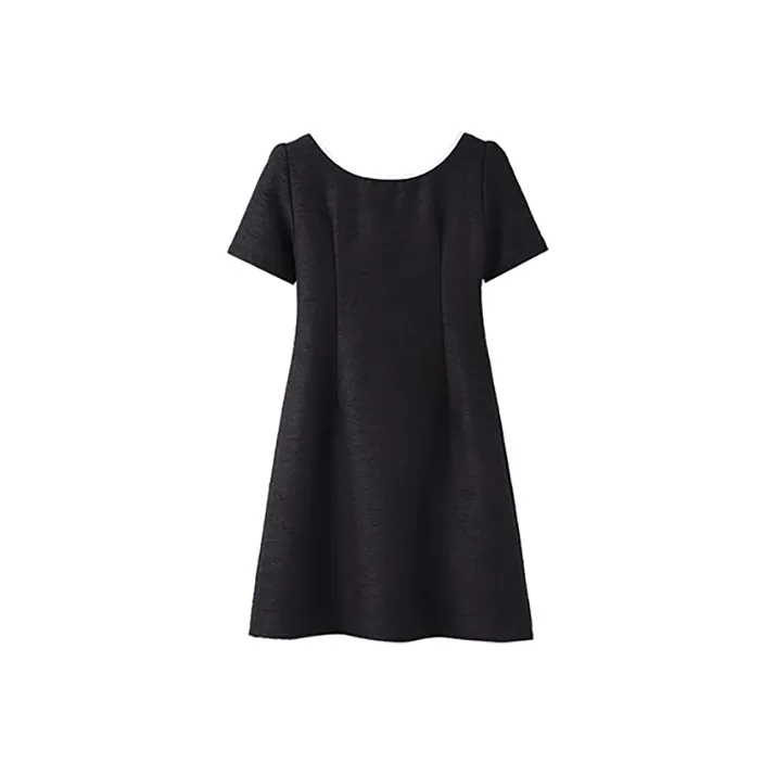 PAIN OR PLEASURE Short Sleeved Dresses Women's Black-1