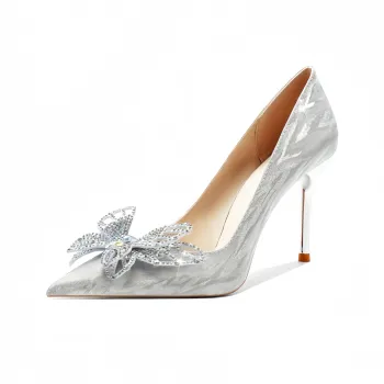 Crelinkxlat High Heels Women's Silver