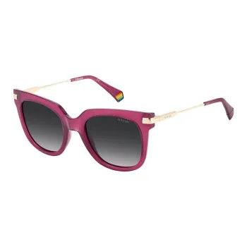 Polaroid Metal Plastic Square Sunglasses Women's Purple