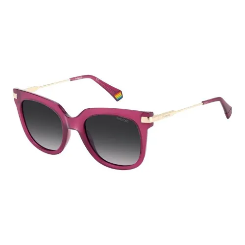 Polaroid Metal Plastic Square Sunglasses Women's Purple