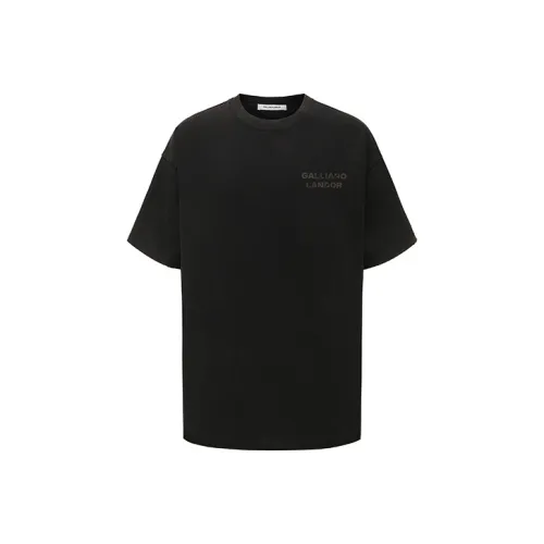 GALLIANO LANDOR 블랙 남녀공용 티셔츠