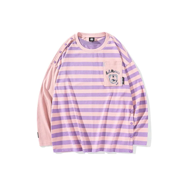LAMLICKA Long Sleeved T Shirt Unisex Pink-0
