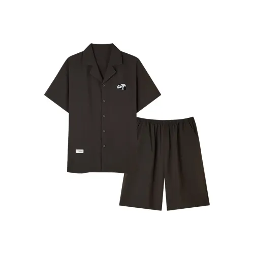 MIIOW Cool One Summer Series Pajama Set Men's Dark Brown