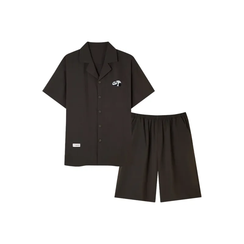 MIIOW Cool One Summer Series Pajama Set Men's Dark Brown-0
