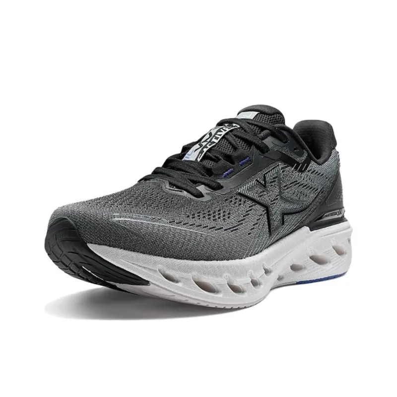 XTEP Cushioning Spin 12 Anti Slip And Wear Resistant Coverage Low Top Casual Running Shoes Men's Black Gray Color-1