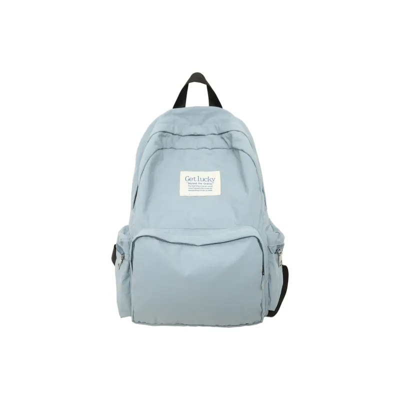 SEVENMOONS Nylon Backpack Unisex Ecru/Black/Pink/Blue-7