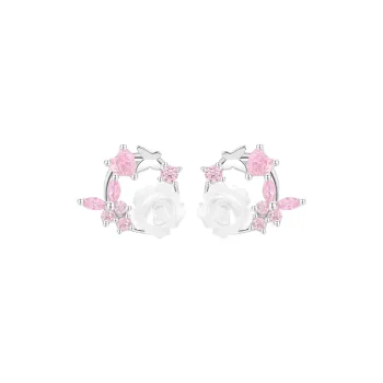 MOLADY S925 Silver Stud Earrings Women's