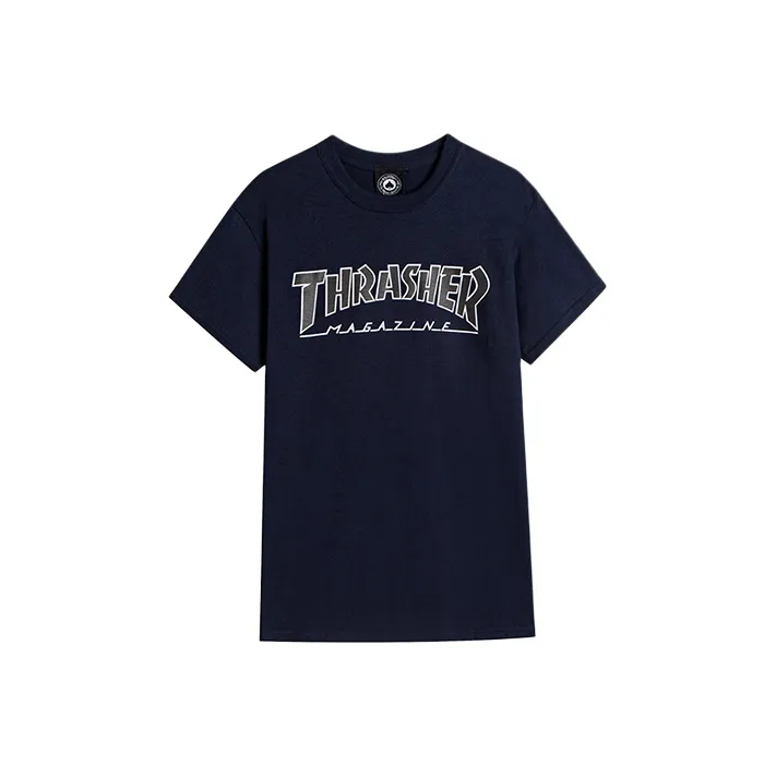 Thrasher T Shirt US Version Unisex Navy Blue-0