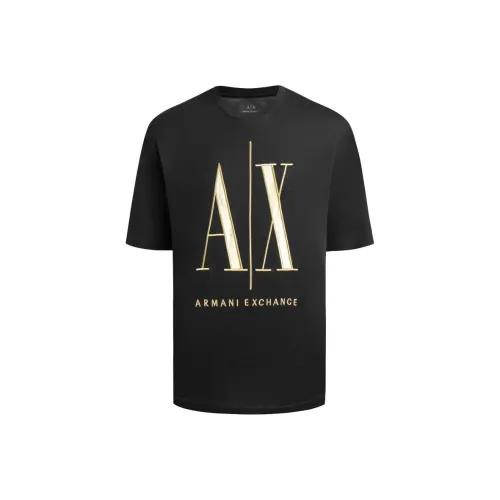 ARMANI EXCHANGE Logo embroidery Cotton T shirt
