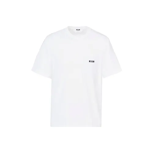 MSGM 화이트 남성 티셔츠