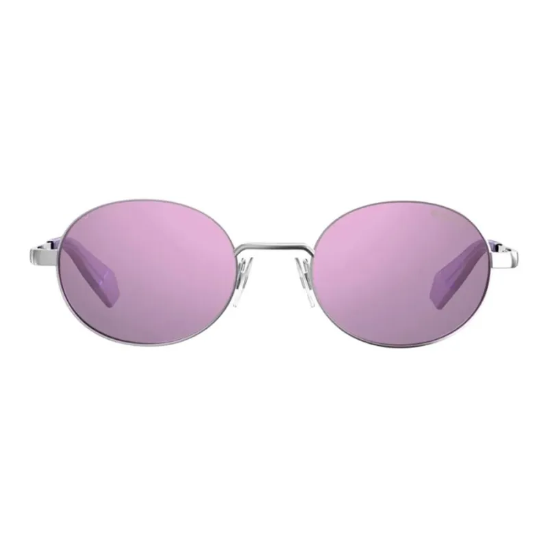 Polaroid Metal Oval Sunglasses Unisex Silver-1