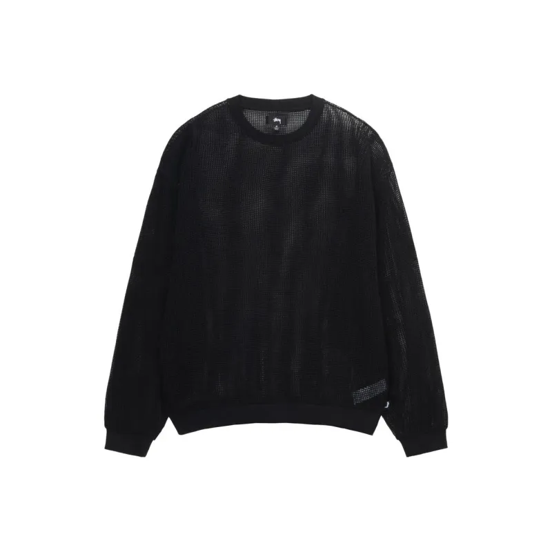 Stussy Cotton Mesh Long Sleeve Crew Top-21