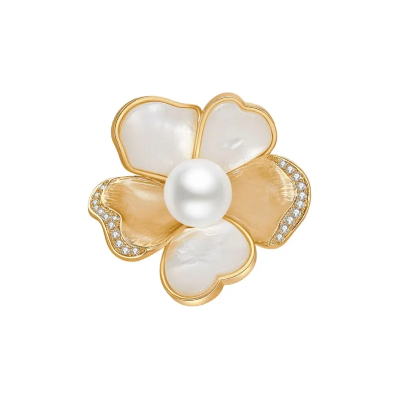 HMZ Faux Pearl Brooches Women's-0