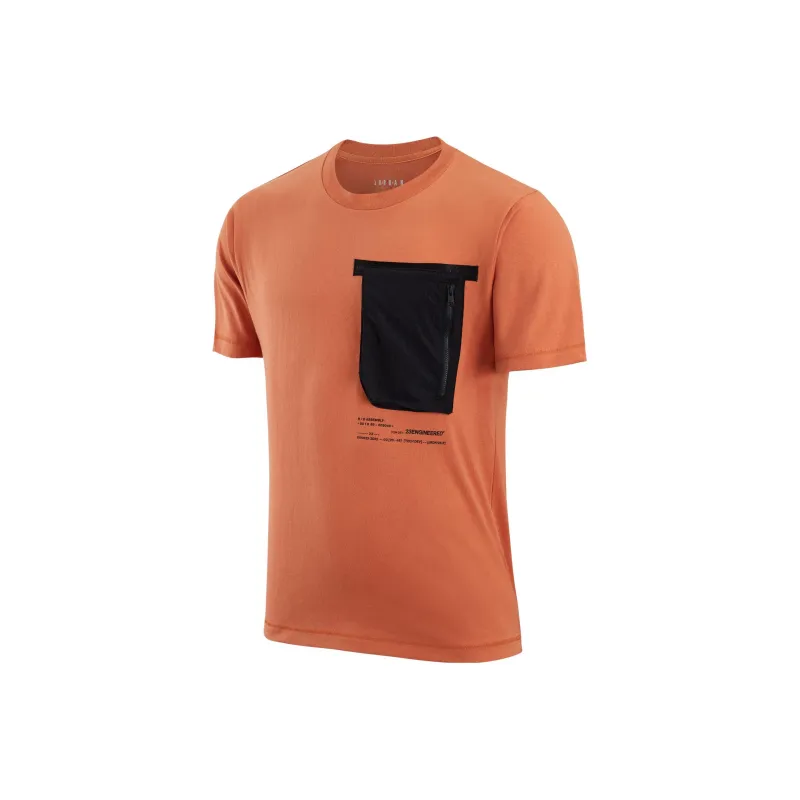 Jordan T Shirts Men Orange Black-0