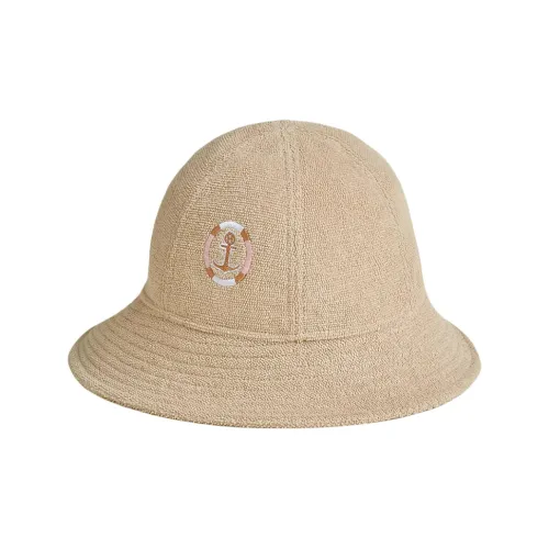 HERMES Cotton Bucket Hats Women's Beige