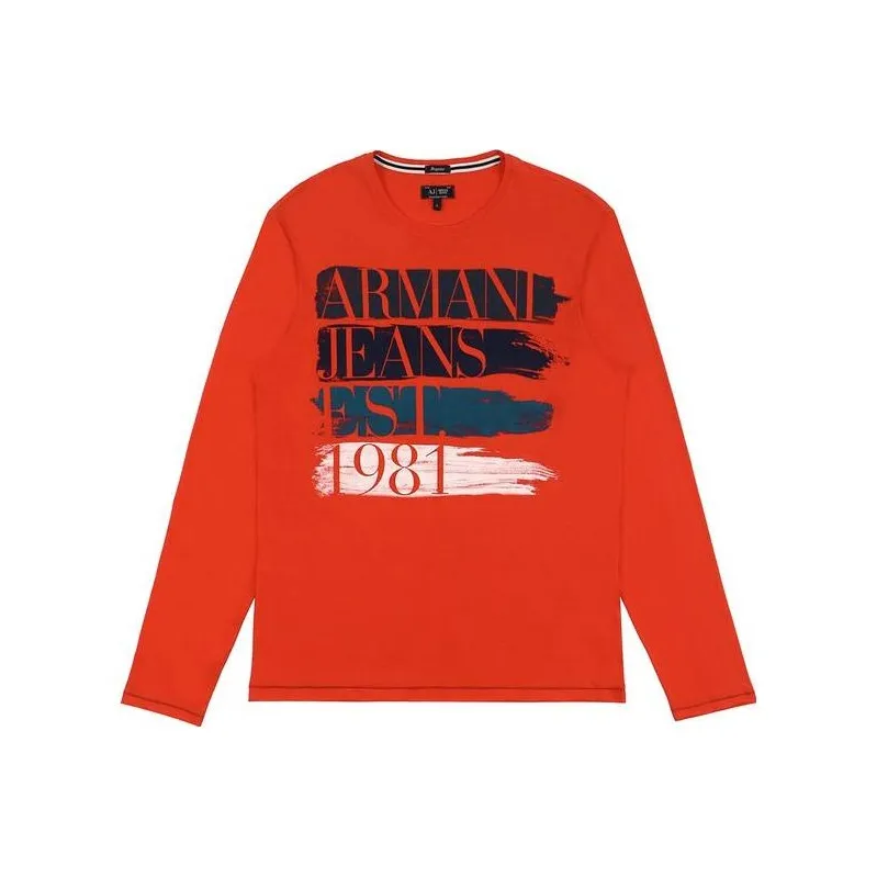 ARMANI JEANS T Shirts Men Orange-0