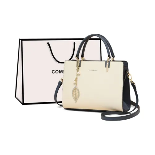 COMELY Cow Leather Mommy Bag Handbag Shoulder Bag Crossbody Bag Regular Women's Blue White