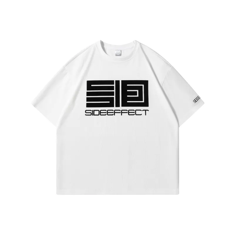 SIDEEFFECT Short Sleeved T Shirts Summer Unisex Black-7