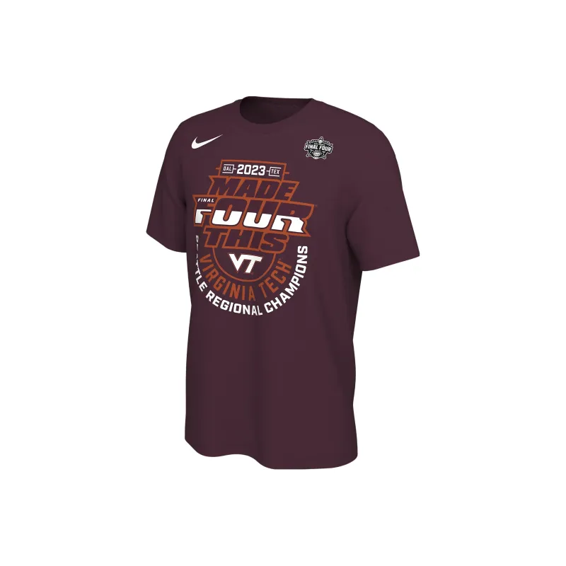 Nike Virginia Tech Men's Nike College Regional Champs T Shirt-0