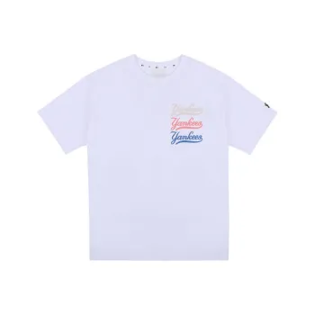 MLB Drop Shoulder Sleeve T Shirt Unisex White