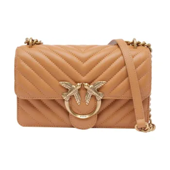 PINKO Chevron Sheepskin Shoulder Bag Mini Women's