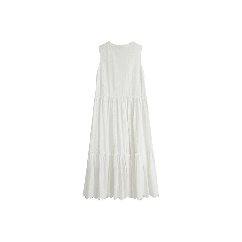 Inman Sleeveless Dress Women's Pearl White-1