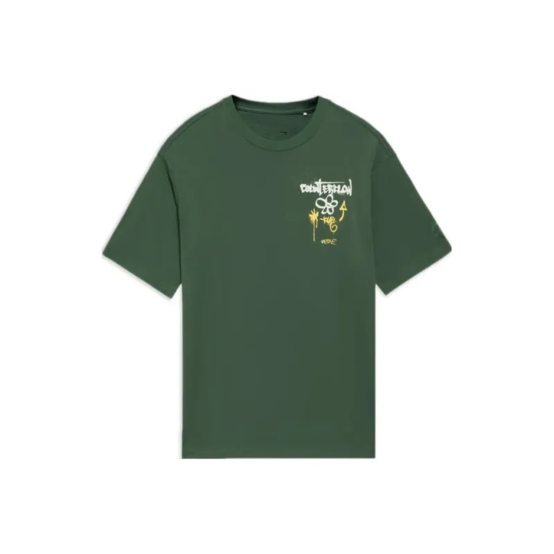 LiNing Sports Fashion Collection T Shirt Unisex Mist Pine Green-0