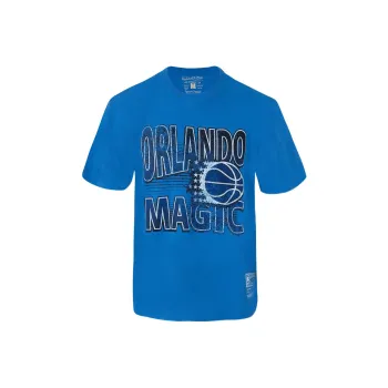 Mitchell & Ness Drop Shoulder Sleeve T Shirt Unisex Blue