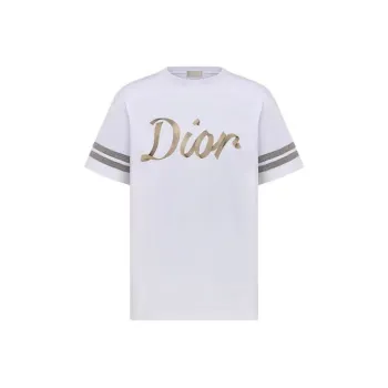 DIOR Relaxed Fit Ribbon Logo T Shirt