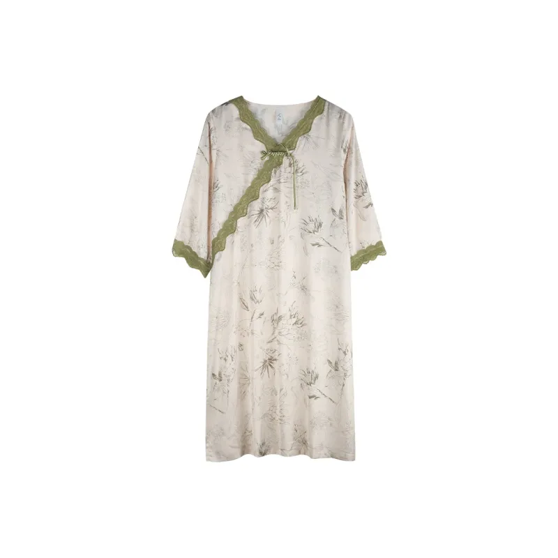 Xuan Liang Nightgown Women's Milk Candy Beige-0