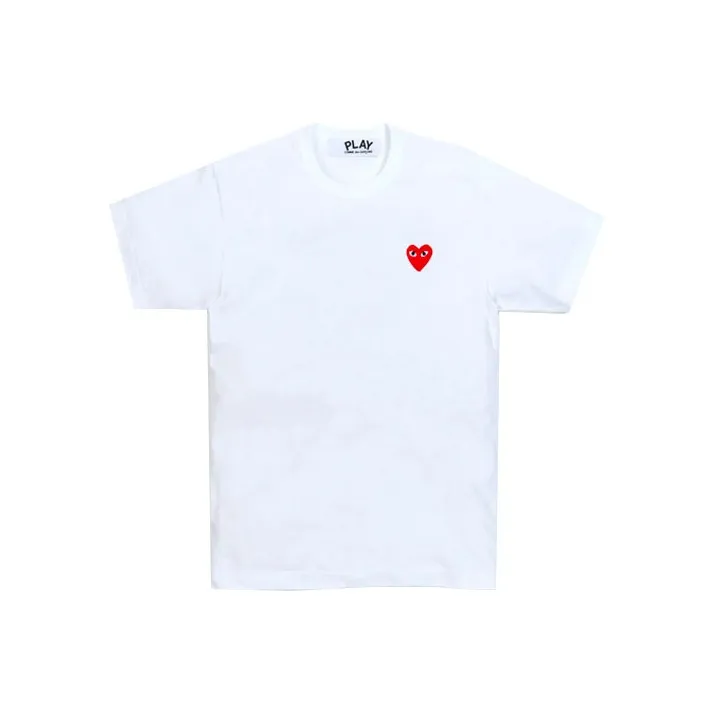 CDG Comme Des Garçons Short Sleeve Play T Shirt With Red Heart-0